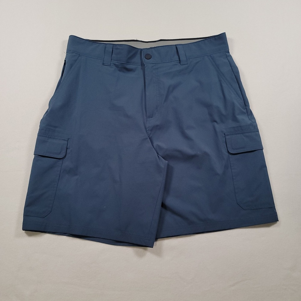 Orvis Cargo Shorts Mens 36 Blue Quick Dry Outdoor Performance Polyester Pockets